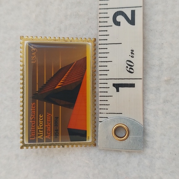 US AIR FORCE ACADEMY 1st day of issue framed POSTAGE STAMP and LAPEL PIN - Picture 7 of 11